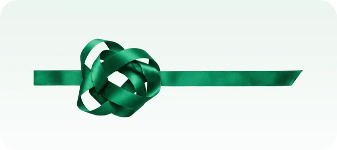Render of a green ribbon passing through a tangled knot and coming out flat and straight — a simple answer emerging from mess.